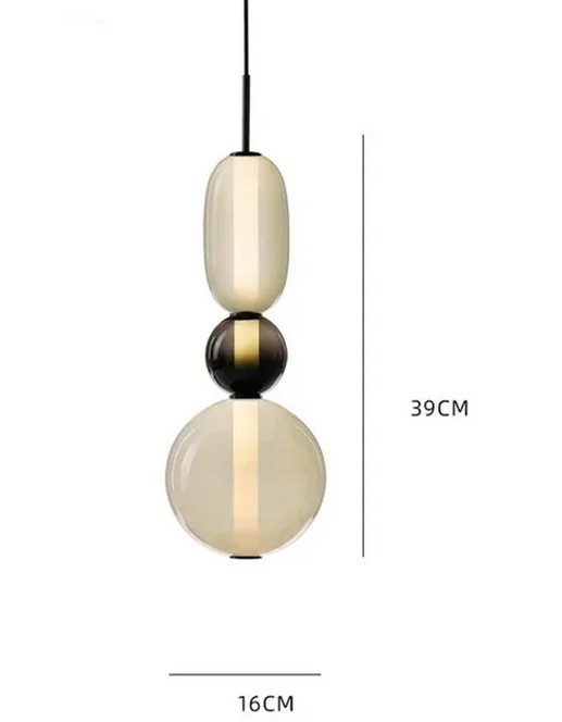 LAMPA WISZĄCA ZE SZKŁA KANDYZOWANEGO 